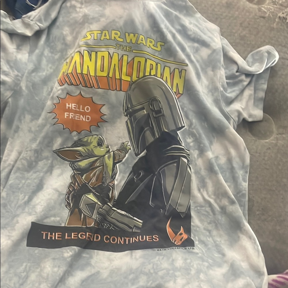 Star Wars Blue Mandalorian Short Sleeve Tee
